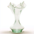 Vasi-Vetro-24 x 24 x 38 cm-Trasparente-Verde chiaro-Stile moderno ondulato